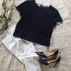 Banana Republic Navy Crop Top